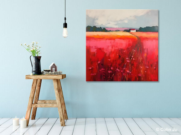 Original Landscape Paintings, Oversized Modern Wall Art Paintings, Modern Acrylic Artwork on Canvas, Large Abstract Painting for Living Room-Silvia Home Craft