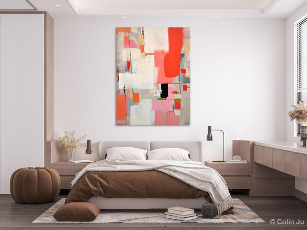 Extra Large Painting on Canvas, Huge Contemporary Acrylic Paintings, Extra Large Canvas Painting for Bedroom, Original Abstract Wall Art-Silvia Home Craft