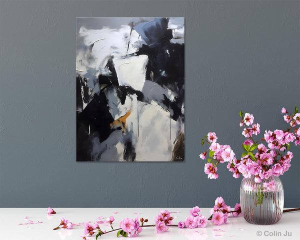 Extra Large Painting on Canvas, Contemporary Acrylic Paintings, Extra Large Canvas Paintings for Bedroom, Large Original Abstract Wall Art-Silvia Home Craft