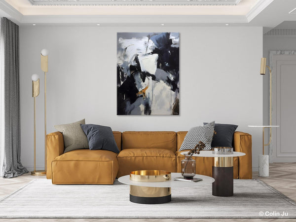 Extra Large Painting on Canvas, Contemporary Acrylic Paintings, Extra Large Canvas Paintings for Bedroom, Large Original Abstract Wall Art-Silvia Home Craft