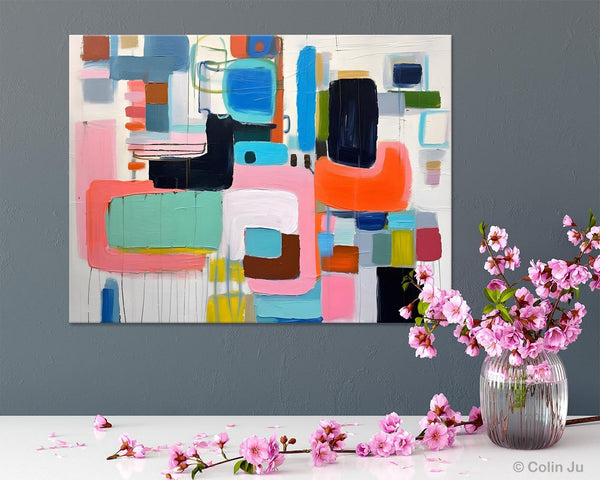 Contemporary Acrylic Paintings, Modern Wall Art Ideas for Living Room, Extra Large Canvas Paintings, Original Abstract Painting, Impasto Art-Silvia Home Craft