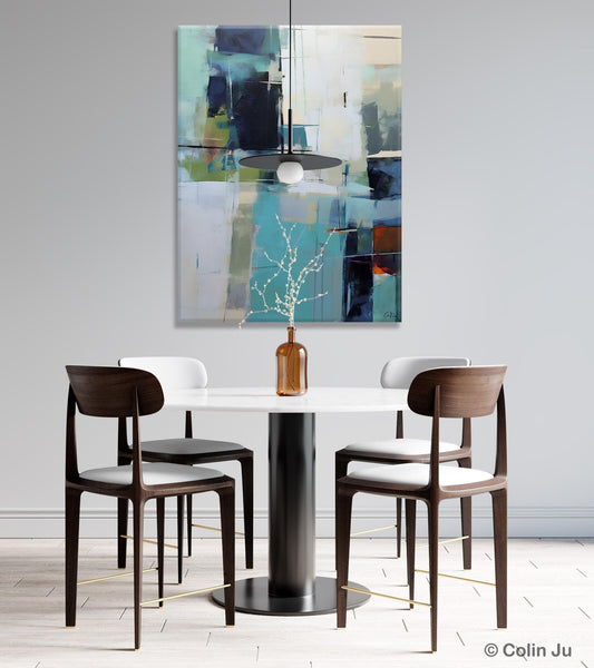 Large Contemporary Wall Art, Acrylic Painting on Canvas, Modern Paintings, Extra Large Paintings for Dining Room, Original Abstract Painting-Silvia Home Craft