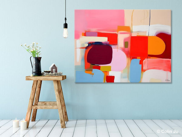 Extra Large Canvas Paintings, Original Abstract Art, Modern Wall Art Ideas for Dining Room, Impasto Painting, Contemporary Acrylic Paintings-Silvia Home Craft
