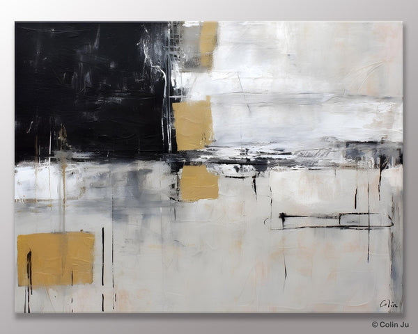 Original Abstract Art, Modern Wall Art Ideas for Bedroom, Extra Large Canvas Paintings, Impasto Art Painting, Contemporary Acrylic Paintings-Silvia Home Craft