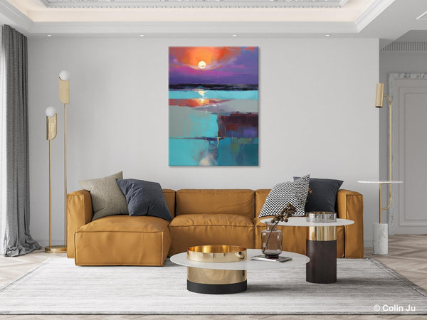 Extra Large Painting on Canvas, Oversized Contemporary Acrylic Painting, Extra Large Canvas Painting for Bedroom, Original Abstract Painting-Silvia Home Craft