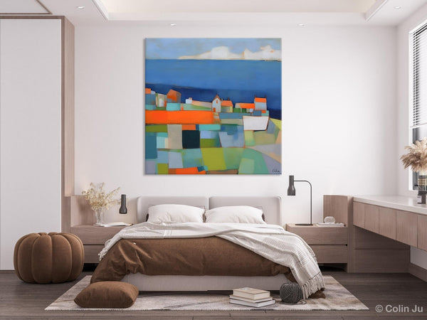 Landscape Canvas Paintings, Original Abstract Wall Art Paintings, Modern Wall Art Painting for Living Room, Acrylic Painting on Canvas-Silvia Home Craft