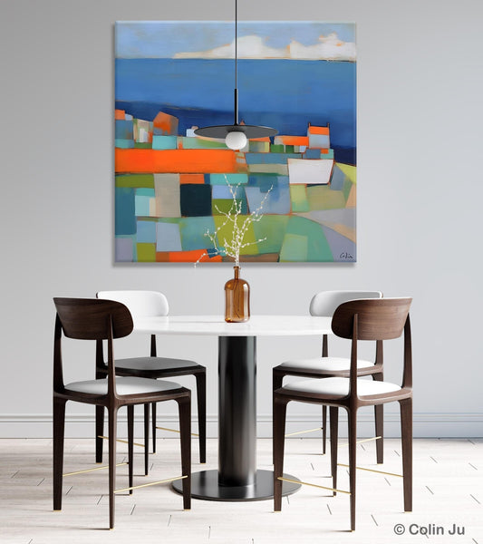 Landscape Canvas Paintings, Original Abstract Wall Art Paintings, Modern Wall Art Painting for Living Room, Acrylic Painting on Canvas-Silvia Home Craft