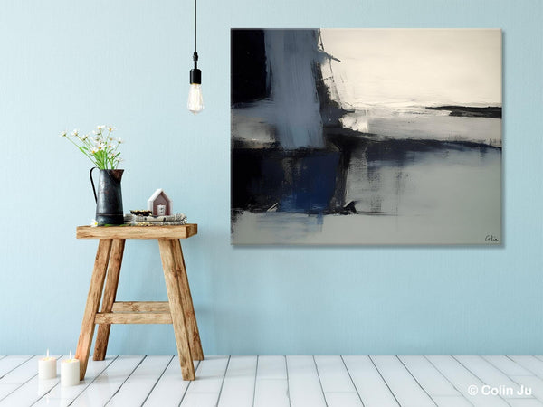 Abstract Painting for Bedroom, Large Original Abstract Art, Contemporary Acrylic Paintings, Abstract Painting on Canvas, Simple Wall Art-Silvia Home Craft