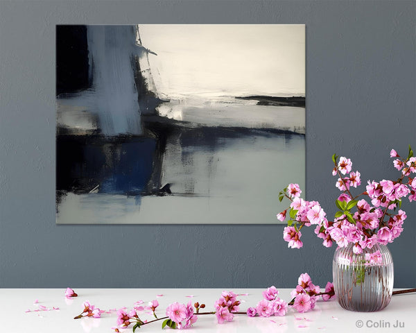 Abstract Painting for Bedroom, Large Original Abstract Art, Contemporary Acrylic Paintings, Abstract Painting on Canvas, Simple Wall Art-Silvia Home Craft