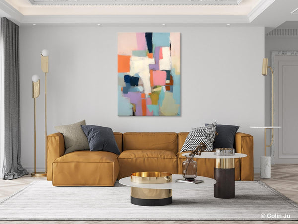 Extra Large Modern Wall Art, Acrylic Painting on Canvas, Contemporary Painting, Canvas Paintings for Dining Room, Original Abstract Painting-Silvia Home Craft