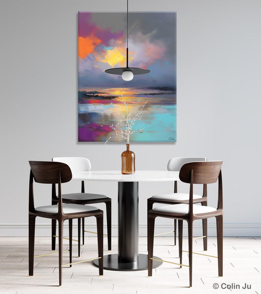 Landscape Painting on Canvas, Abstract Paintings for Bedroom, Contemporary Wall Art Paintings, Extra Large Original Art, Buy Wall Art Online-Silvia Home Craft