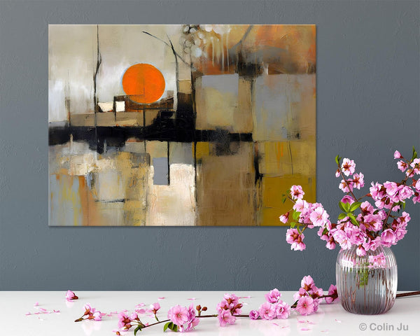 Large Wall Art Ideas for Living Room, Hand Painted Canvas Art, Oversized Canvas Paintings, Original Abstract Art, Contemporary Acrylic Art-Silvia Home Craft