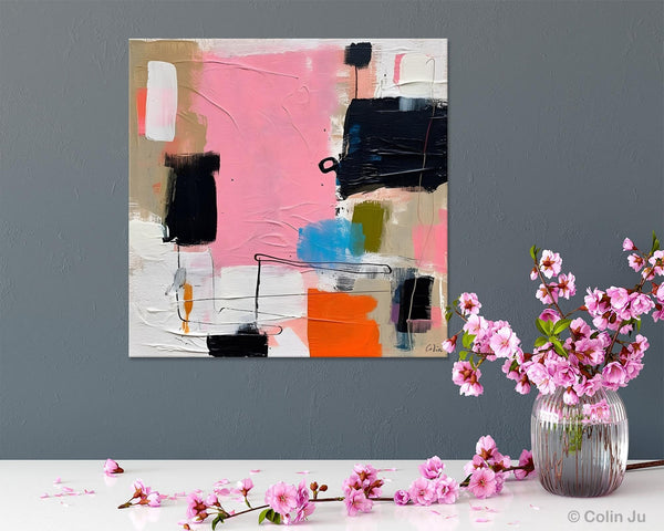 Modern Acrylic Artwork, Large Abstract Painting for Bedroom, Original Abstract Wall Art, Modern Canvas Paintings, Contemporary Canvas Art-Silvia Home Craft
