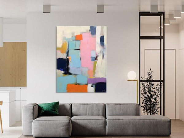 Original Canvas Art, Contemporary Acrylic Painting on Canvas, Large Wall Art Painting for Bedroom, Oversized Modern Abstract Wall Paintings-Silvia Home Craft
