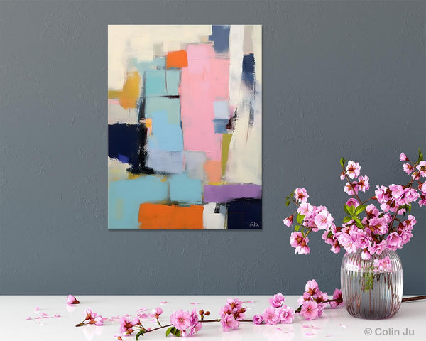 Original Canvas Art, Contemporary Acrylic Painting on Canvas, Large Wall Art Painting for Bedroom, Oversized Modern Abstract Wall Paintings-Silvia Home Craft