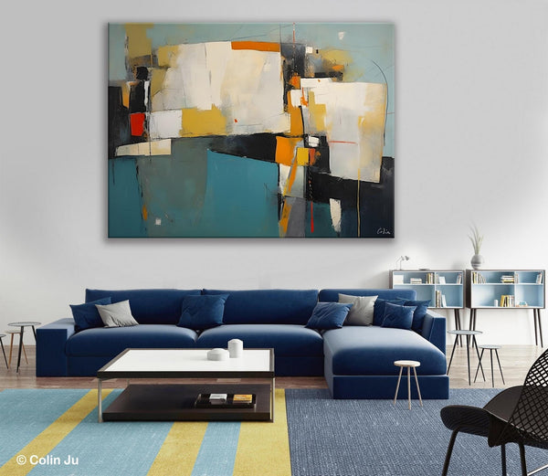 Hand Painted Canvas Art, Large Wall Art Ideas for Living Room, Oversized Canvas Paintings, Original Abstract Art, Contemporary Acrylic Art-Silvia Home Craft
