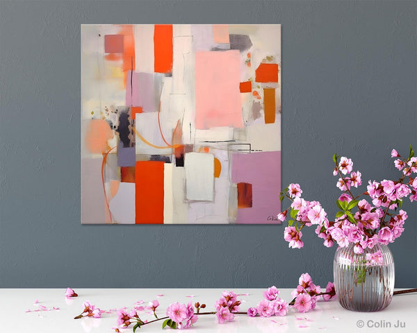 Original Abstract Wall Art, Modern Canvas Paintings, Large Abstract Painting for Bedroom, Modern Acrylic Artwork, Contemporary Canvas Art-Silvia Home Craft