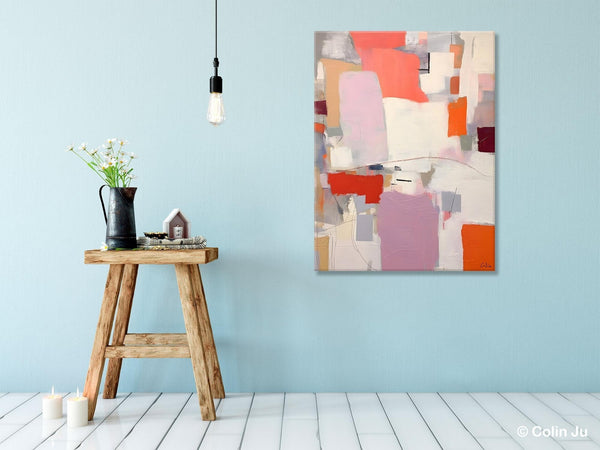 Contemporary Acrylic Painting on Canvas, Large Wall Art Painting for Bedroom, Original Canvas Art, Oversized Modern Abstract Wall Paintings-Silvia Home Craft