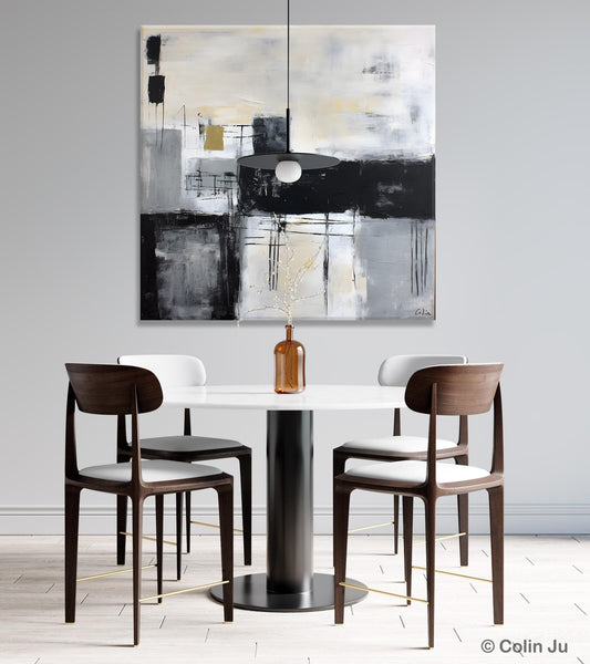 Contemporary Canvas Art for Bedroom, Modern Acrylic Artwork, Original Modern Paintings, Heavy Texture Canvas Art, Large Abstract Paintings-Silvia Home Craft