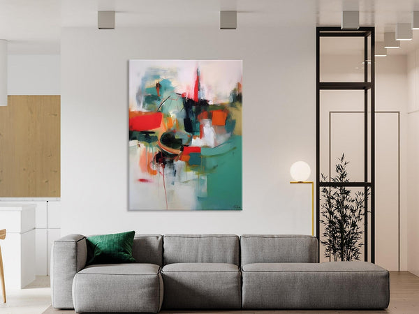 Abstract Wall Paintings, Extra Large Paintings for Dining Room, Hand Painted Canvas Art, Original Artowrk, Contemporary Wall Art Paintings-Silvia Home Craft