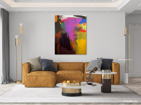 Large Original Abstract Wall Art, Contemporary Acrylic Paintings, Extra Large Abstract Painting for Dining Room, Abstract Painting on Canvas-Silvia Home Craft