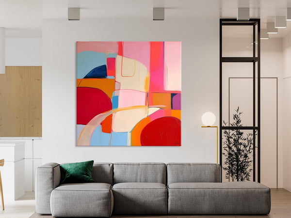 Modern Acrylic Artwork, Simple Canvas Paintings, Large Abstract Painting for Dining Room, Contemporary Canvas Art, Original Modern Wall Art-Silvia Home Craft