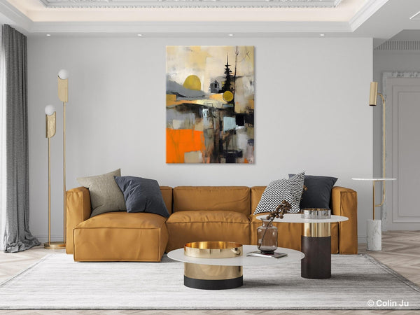 Original Canvas Art, Contemporary Acrylic Painting on Canvas, Large Wall Art Painting for Bedroom, Oversized Modern Abstract Wall Paintings-Silvia Home Craft