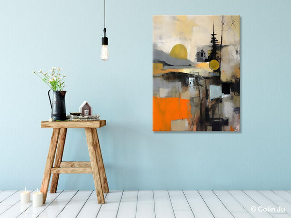 Original Canvas Art, Contemporary Acrylic Painting on Canvas, Large Wall Art Painting for Bedroom, Oversized Modern Abstract Wall Paintings-Silvia Home Craft