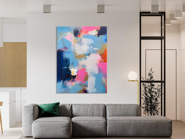 Oversized Modern Abstract Wall Paintings, Original Canvas Art, Contemporary Acrylic Painting on Canvas, Large Wall Art Painting for Bedroom-Silvia Home Craft