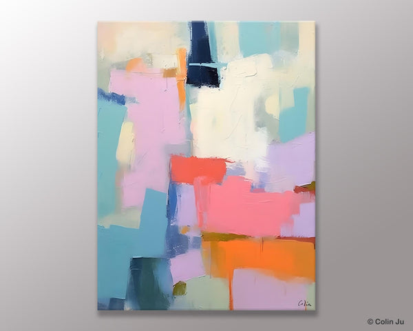 Contemporary Paintings on Canvas, Large Wall Art Painting for Dining Room, Original Abstract Wall Art, Oversized Abstract Wall Art Paintings-Silvia Home Craft