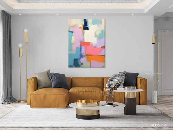 Contemporary Paintings on Canvas, Large Wall Art Painting for Dining Room, Original Abstract Wall Art, Oversized Abstract Wall Art Paintings-Silvia Home Craft