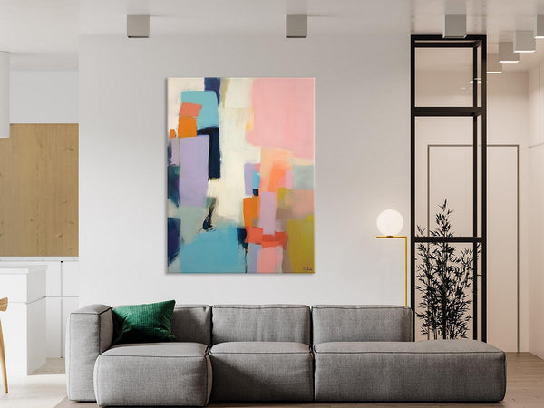 Contemporary Painting on Canvas, Large Wall Art Paintings, Simple Modern Art, Original Abstract Wall Art for sale, Simple Abstract Paintings-Silvia Home Craft