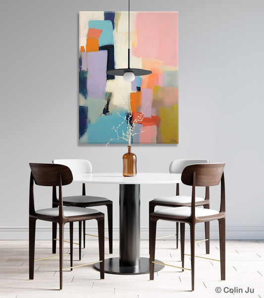 Contemporary Painting on Canvas, Large Wall Art Paintings, Simple Modern Art, Original Abstract Wall Art for sale, Simple Abstract Paintings-Silvia Home Craft