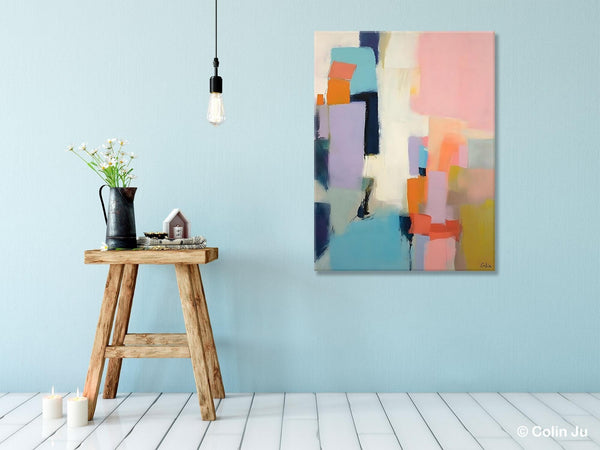 Contemporary Painting on Canvas, Large Wall Art Paintings, Simple Modern Art, Original Abstract Wall Art for sale, Simple Abstract Paintings-Silvia Home Craft