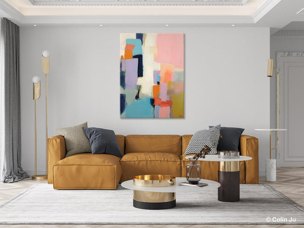 Contemporary Painting on Canvas, Large Wall Art Paintings, Simple Modern Art, Original Abstract Wall Art for sale, Simple Abstract Paintings-Silvia Home Craft