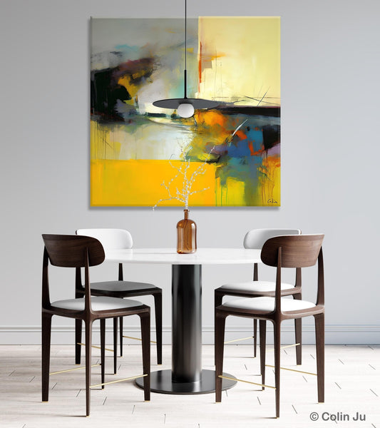 Simple Modern Acrylic Artwork, Modern Canvas Paintings, Large Abstract Art for Bedroom, Original Abstract Wall Art, Contemporary Canvas Art-Silvia Home Craft