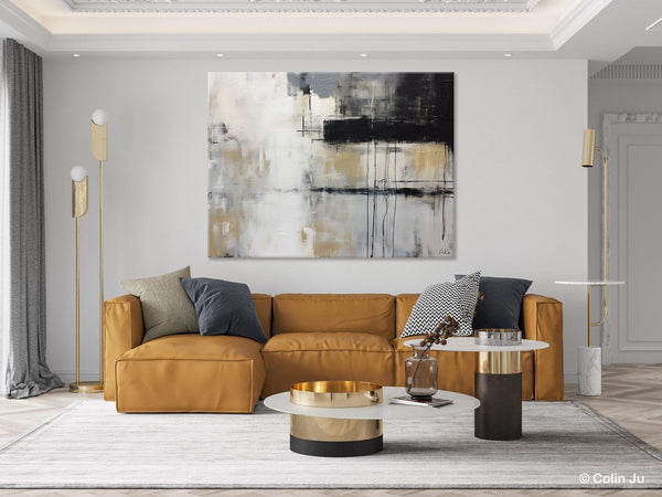 Hand Painted Original Canvas Art, Contemporary Acrylic Paintings, Large Wall Art Painting for Bedroom, Oversized Modern Abstract Paintings-Silvia Home Craft