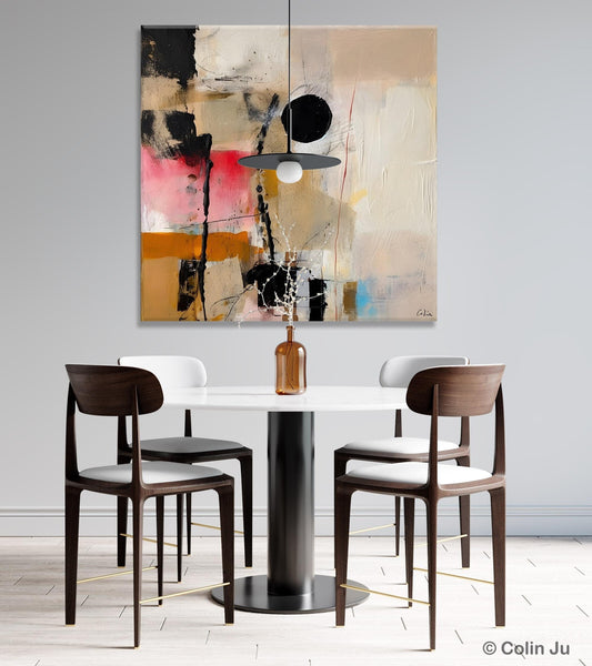Modern Canvas Art Paintings, Abstract Wall Art for Bedroom, Original Modern Acrylic Artwork, Extra Large Abstract Paintings for Dining Room-Silvia Home Craft