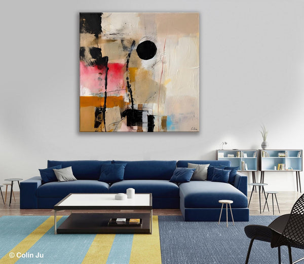 Modern Canvas Art Paintings, Abstract Wall Art for Bedroom, Original Modern Acrylic Artwork, Extra Large Abstract Paintings for Dining Room-Silvia Home Craft