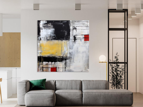 Original Modern Acrylic Artwork, Extra Large Abstract Paintings for Dining Room, Modern Canvas Art Paintings, Abstract Wall Art for Bedroom-Silvia Home Craft