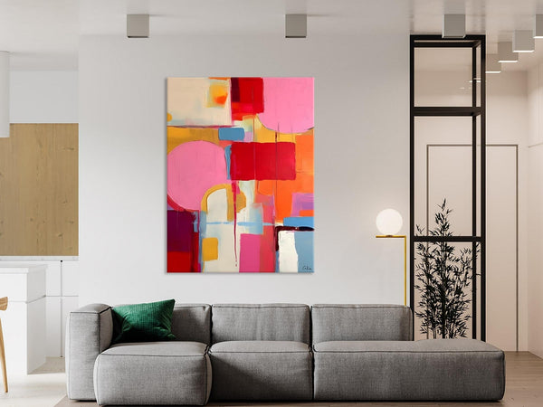 Large Wall Art Painting for Living Room, Large Modern Canvas Wall Paintings, Original Abstract Art, Contemporary Acrylic Painting on Canvas-Silvia Home Craft