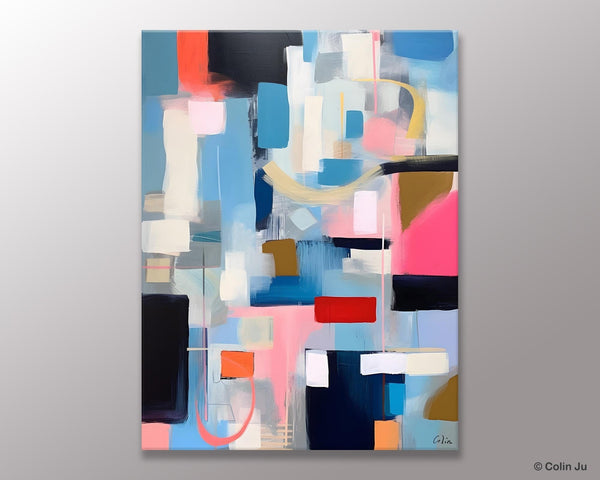 Original Modern Artwork, Contemporary Acrylic Painting on Canvas, Large Wall Art Painting for Bedroom, Oversized Abstract Wall Art Paintings-Silvia Home Craft