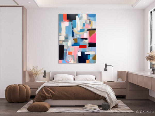 Original Modern Artwork, Contemporary Acrylic Painting on Canvas, Large Wall Art Painting for Bedroom, Oversized Abstract Wall Art Paintings-Silvia Home Craft