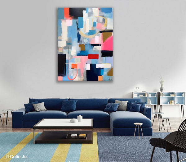 Original Modern Artwork, Contemporary Acrylic Painting on Canvas, Large Wall Art Painting for Bedroom, Oversized Abstract Wall Art Paintings-Silvia Home Craft