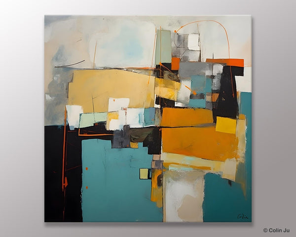 Contemporary Canvas Art for Living Room, Modern Acrylic Paintings, Original Modern Paintings, Extra Large Abstract Paintings on Canvas-Silvia Home Craft