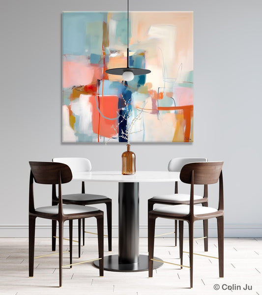 Canvas Paintings, Large Abstract Art for Bedroom, Simple Modern Acrylic Artwork, Modern Original Abstract Wall Art, Contemporary Canvas Art-Silvia Home Craft