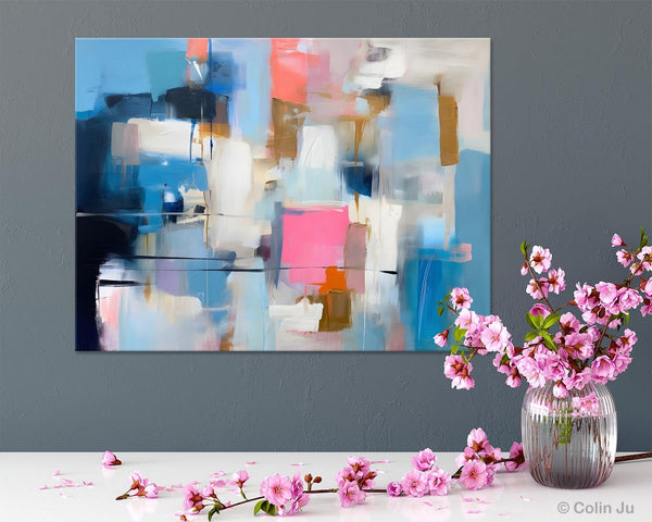 Large Wall Art Paintings, Simple Canvas Art, Contemporary Painting on Canvas, Original Canvas Wall Art for sale, Simple Abstract Paintings-Silvia Home Craft