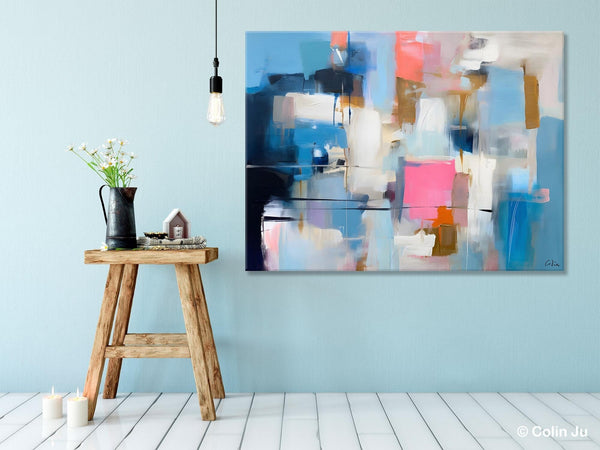 Large Wall Art Paintings, Simple Canvas Art, Contemporary Painting on Canvas, Original Canvas Wall Art for sale, Simple Abstract Paintings-Silvia Home Craft
