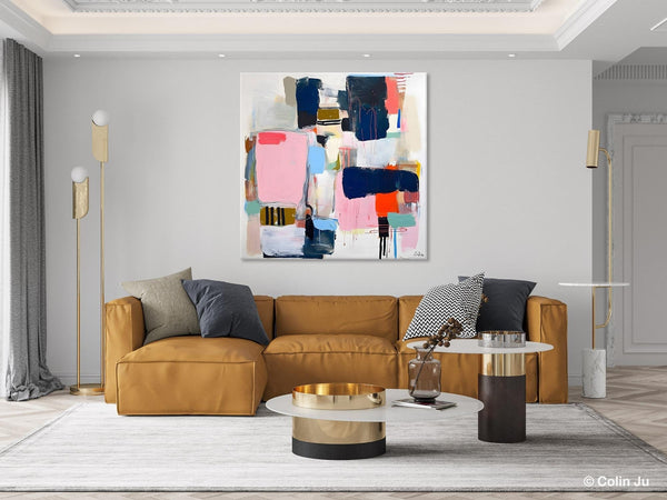 Modern Original Abstract Wall Art, Contemporary Canvas Art, Canvas Paintings, Large Abstract Art for Bedroom, Simple Modern Acrylic Artwork-Silvia Home Craft