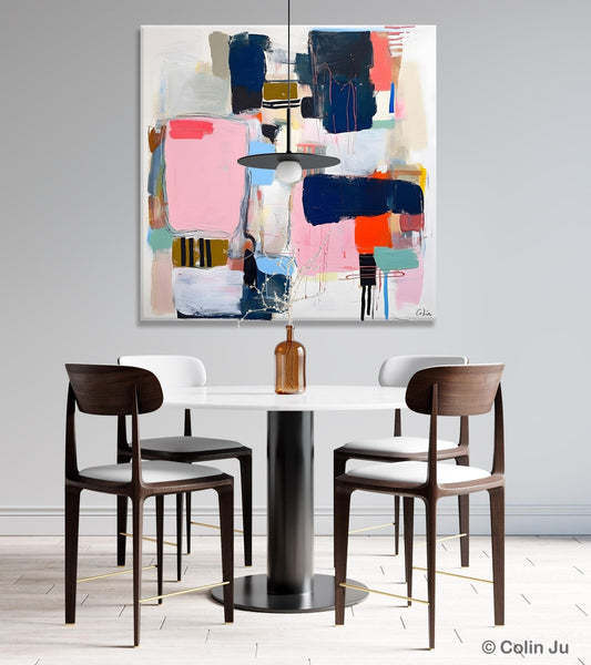Modern Original Abstract Wall Art, Contemporary Canvas Art, Canvas Paintings, Large Abstract Art for Bedroom, Simple Modern Acrylic Artwork-Silvia Home Craft